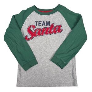 Carter's Kids Team Santa Long Sleeve T-Shirt Size 5 Christmas Holiday